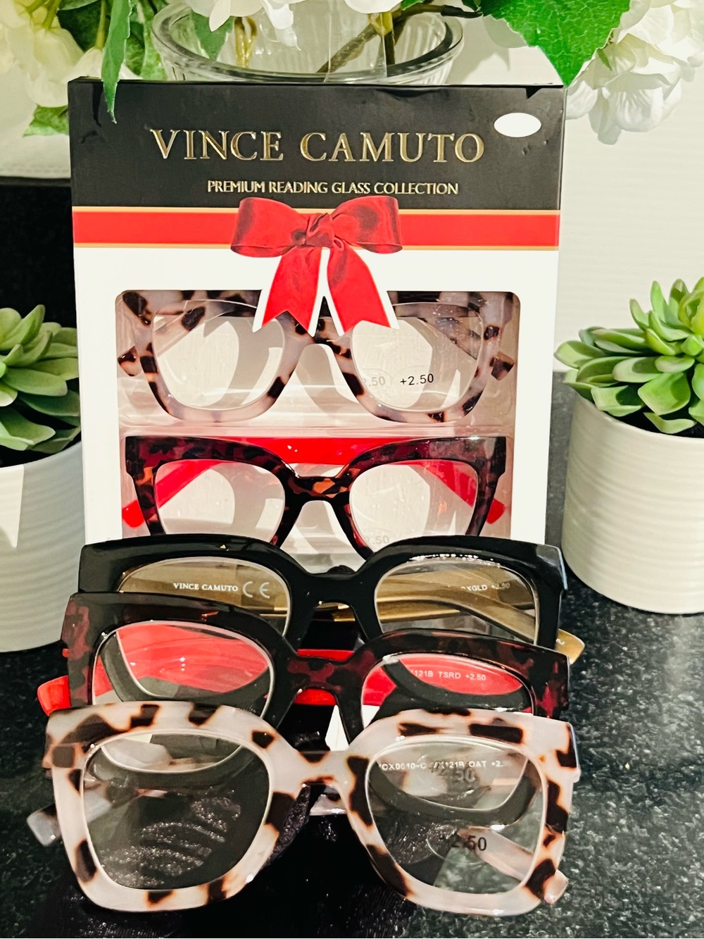 Vince Camuto 3-Pack Assorted +2.50 Reading Glasses NIP
